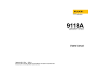 Thumbnail of document Manual - 9118A Thermocouple Calibration Furnace
